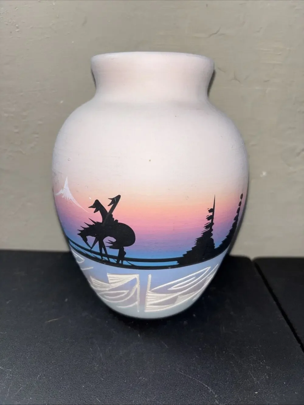 Grace Navajo Signed Vtg Vase Pottery Native American 7